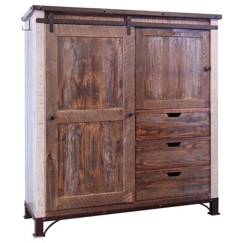 International Furniture Direct 900 Antique IFD966GTCH Rustic Gentleman